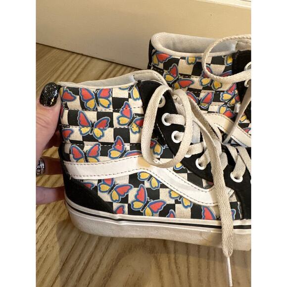 Vans Filmore Butterfly High Top, Checkerboard skate shoe, womens size 6 - Picture 2 of 7